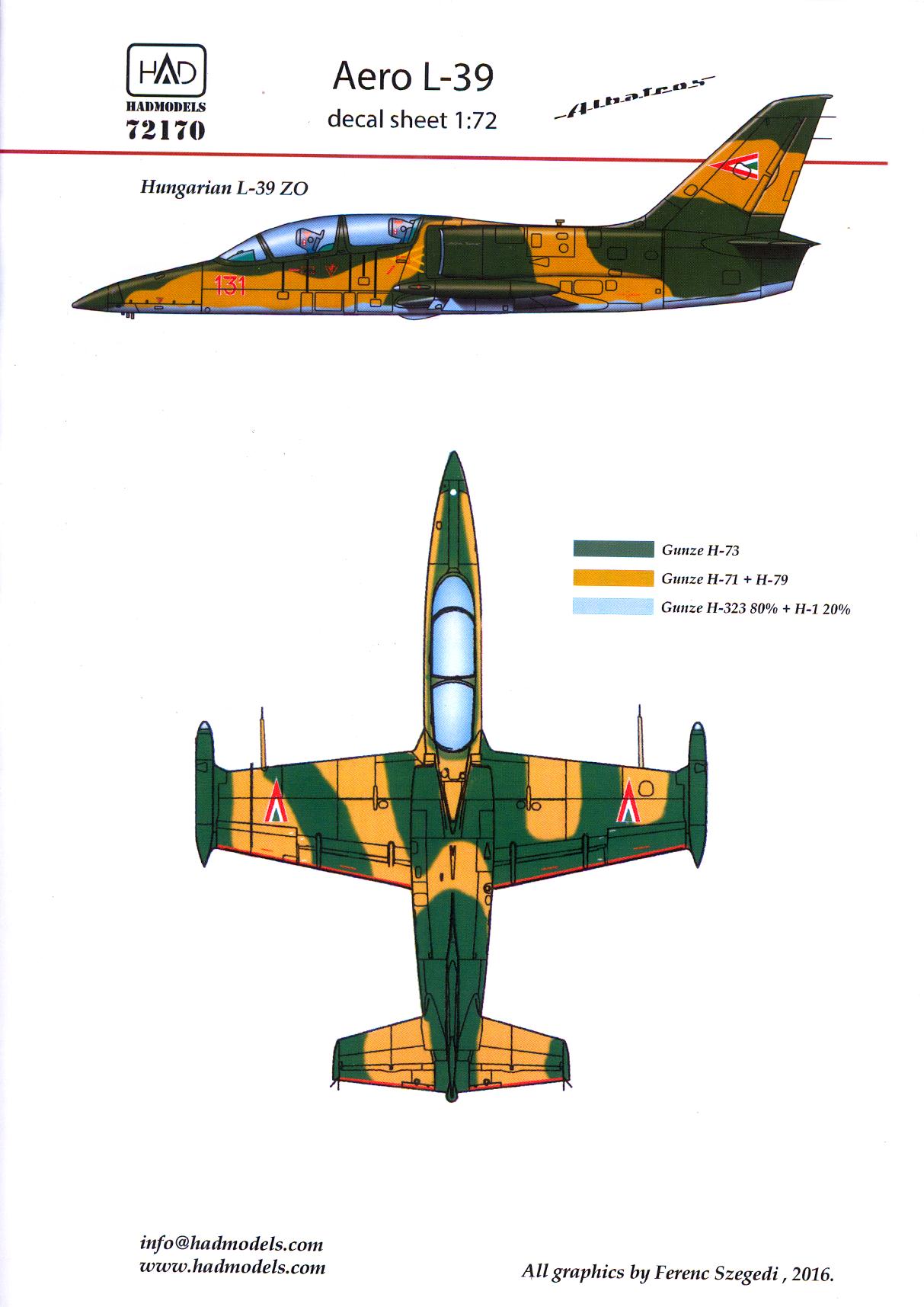 Hungarian Aero Decals 1/72 AERO L39 ALBATROSS in International Service